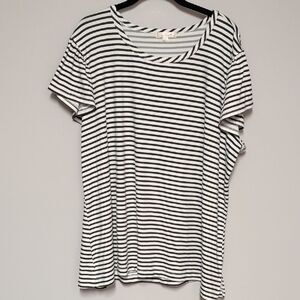 Nine Britton Monochrome Striped Short Sleeve Tee